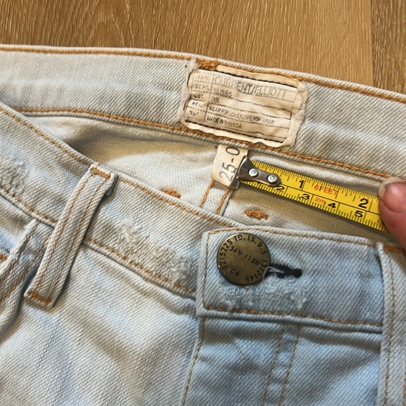 Current/Elliott The Fling Light Wash Distressed  Denim Jeans Size 25 - Picture 6 of 16